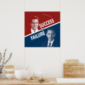 Romney Vs. Obama - Success Vs. Failure Poster (Keuken)