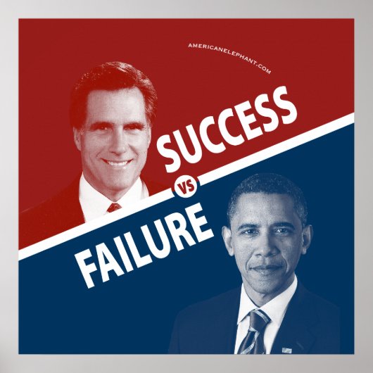 Romney Vs. Obama - Success Vs. Failure Poster (Voorkant)