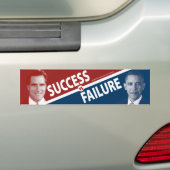 Romney Vs. Obama - Succesvol Vs. Mislukking Bumpersticker (Op auto)
