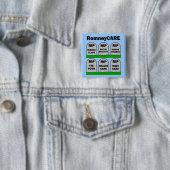 RomneyCARE Vierkante Button 5,1 Cm (In situ)