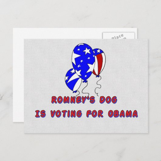 Romney's Dog Briefkaart (Voorkant / Achterkant)