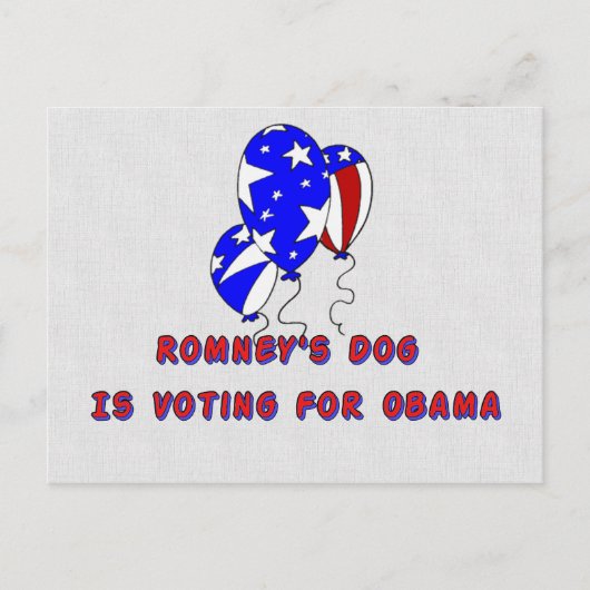 Romney's Dog Briefkaart (Voorkant)