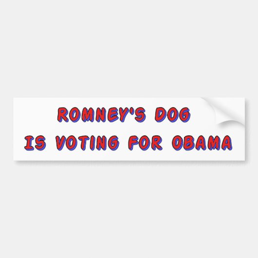 Romney's Dog Bumpersticker (Voorkant)