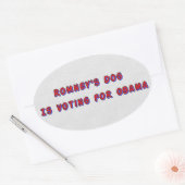 Romney's Dog Ovale Sticker (Envelop)