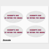 Romney's Dog Ovale Sticker (Vel)