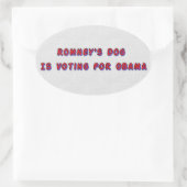 Romney's Dog Ovale Sticker (Tas)