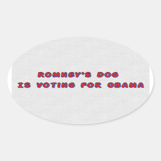 Romney's Dog Ovale Sticker