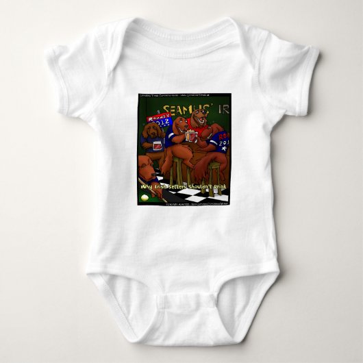 Romney's Ierse setters grappige baby-bodytje Romper (Voorkant)