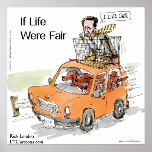 Romney's Ierse setters grappige Rick London poster