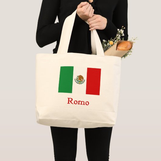 Romo Mexicaanse vlag Grote Tote Bag (Voorkant (product))