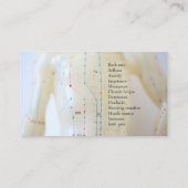 romp en armen van acupunctieschaal visitekaartje (Achterkant)