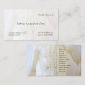 romp en armen van acupunctieschaal visitekaartje (Voorkant / Achterkant)