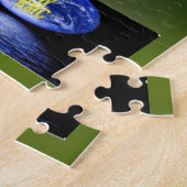 Rompecabeza Guacamayas Bandera - Venezuela. Legpuzzel (Zijkant)