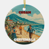 Rompecabezas  GUATEMALA COBAN Retro poster Keramisch Ornament (Voorkant)