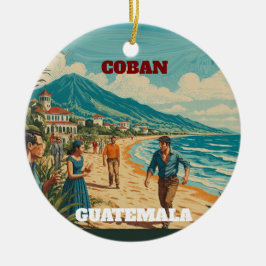 Rompecabezas  GUATEMALA COBAN Retro poster Keramisch Ornament
