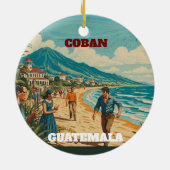Rompecabezas  GUATEMALA COBAN Retro poster Keramisch Ornament (Achterkant)