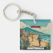 Rompecabezas  GUATEMALA COBAN Retro poster Sleutelhanger (Voorkant)