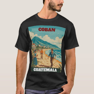 Rompecabezas GUATEMALA COBAN Retro poster T-shirt