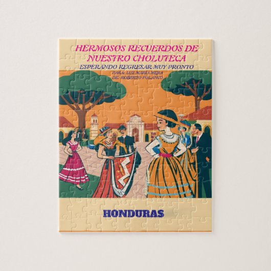 Rompecabezas  Honduras CHOLUTECA Retro poster Legpuzzel (Verticaal)