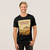 Rompecabezas Honduras GRACIAS A DIOS Retro poster Tri-Blend Shirt (Voorkant volledig)