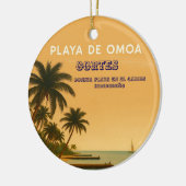 Rompecabezas  Honduras Playa Omoa Retro poster Keramisch Ornament (Links)