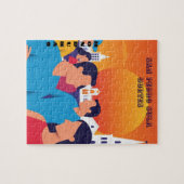 Rompecabezas Honduras San Pedro Sula Retro poster Legpuzzel (Horizontaal)