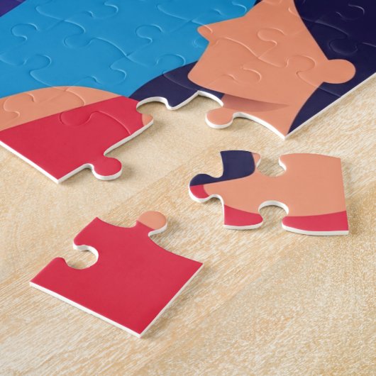 Rompecabezas Honduras San Pedro Sula Retro poster Legpuzzel (Zijkant)