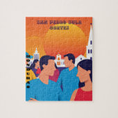 Rompecabezas Honduras San Pedro Sula Retro poster Legpuzzel (Verticaal)