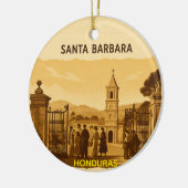 Rompecabezas Honduras Santa Barbara Retro poster Keramisch Ornament (Links)