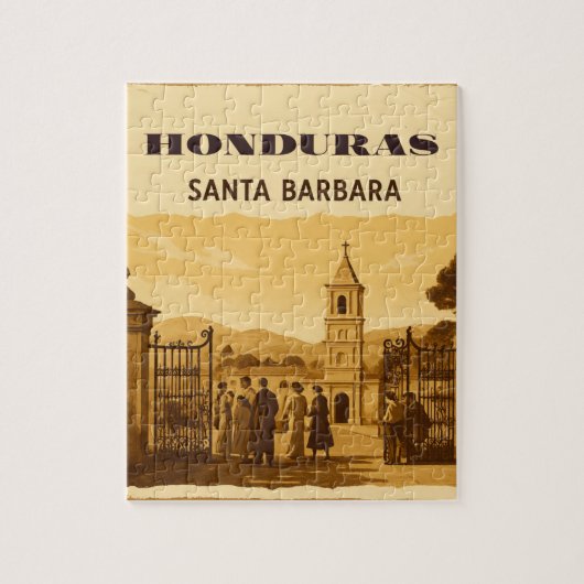 Rompecabezas  Honduras Santa Barbara Retro poster Legpuzzel (Verticaal)