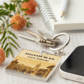 Rompecabezas  Honduras Santa Barbara Retro poster Sleutelhanger (Voorkant Rechts)