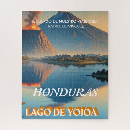 Rompecabezas Honduras Yojoa Lake Retro poster Legpuzzel (Verticaal)