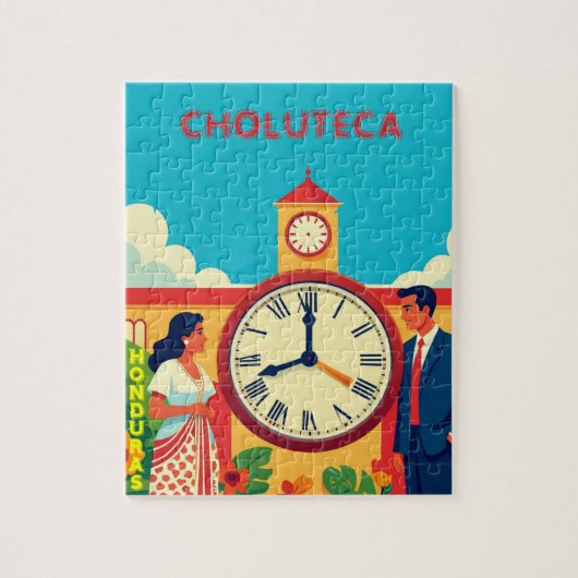  ROMPECABEZASHonduras CHOLUTECA RELOJ Retro poster Legpuzzel (Verticaal)