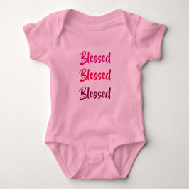 Romper "Blessed x3" roze.
