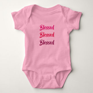 Romper "Blessed x3" roze.