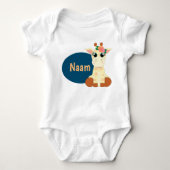 Romper met naam en  Giraffe van Stylimalzz (Voorkant)