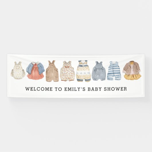 Rompers Welkom in Baby shower Spandoek (Horizontaal)