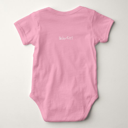 Rompertje Pink "Tiny but Mighty" Romper (Achterkant)