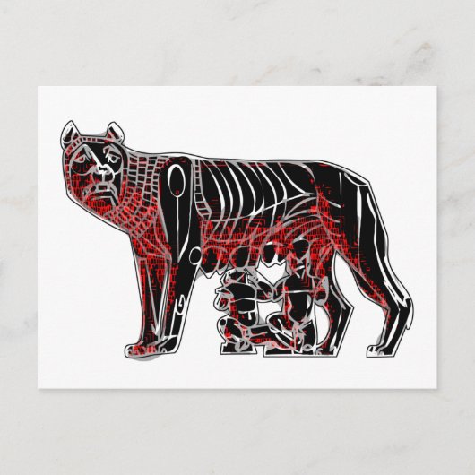 Romulus en Remus Briefkaart (Voorkant)