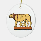 Romulus en Remus Keramisch Ornament (Links)