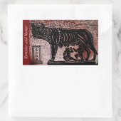 Romulus en Remus Rechthoekige Sticker (Tas)