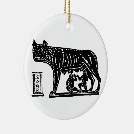 Romulus en Remus Roman Mythology Keramisch Ornament (Rechts)