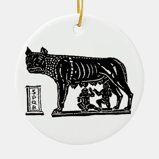 Romulus en Remus Roman Mythology Keramisch Ornament (Voorkant)