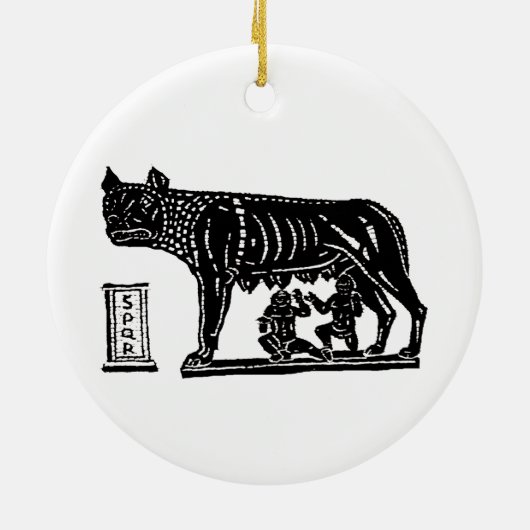 Romulus en Remus Roman Mythology Keramisch Ornament (Achterkant)