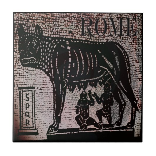 Romulus en Remus Tegeltje (Voorkant)
