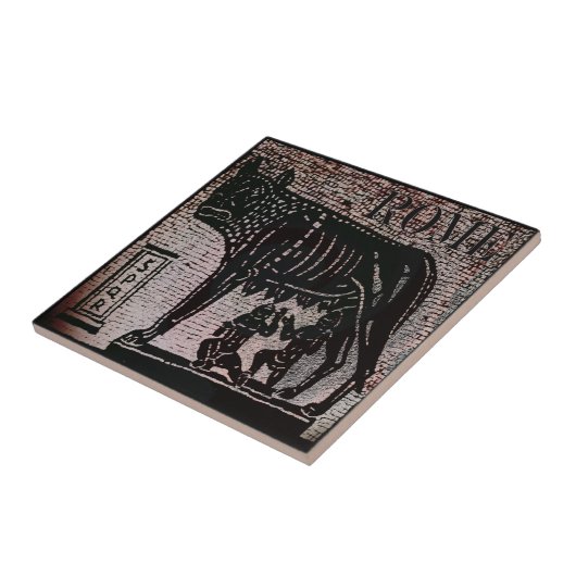 Romulus en Remus Tegeltje (Zijkant)