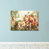 Romulus is opgezogen door haar wolf canvas afdruk (Insitu (Houten vloer))