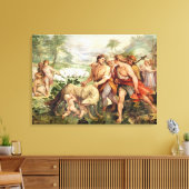 Romulus is opgezogen door haar wolf canvas afdruk (Insitu (Woonkamer))