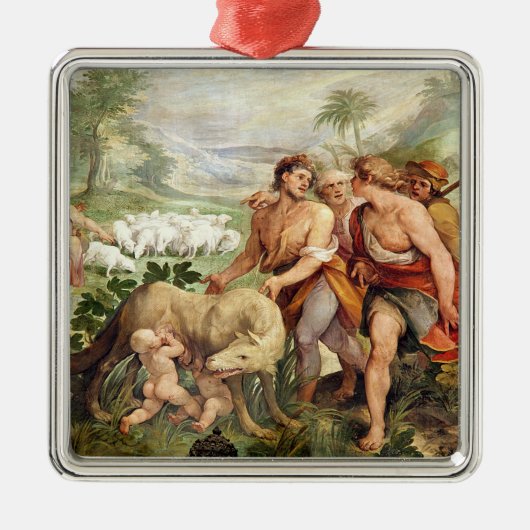 Romulus is opgezogen door haar wolf metalen ornament (Voorkant)