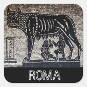 Romulus & Remus Vierkante Sticker (Voorkant)